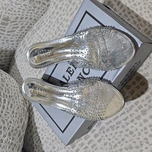 NIB- Transparent Slip On Sandals